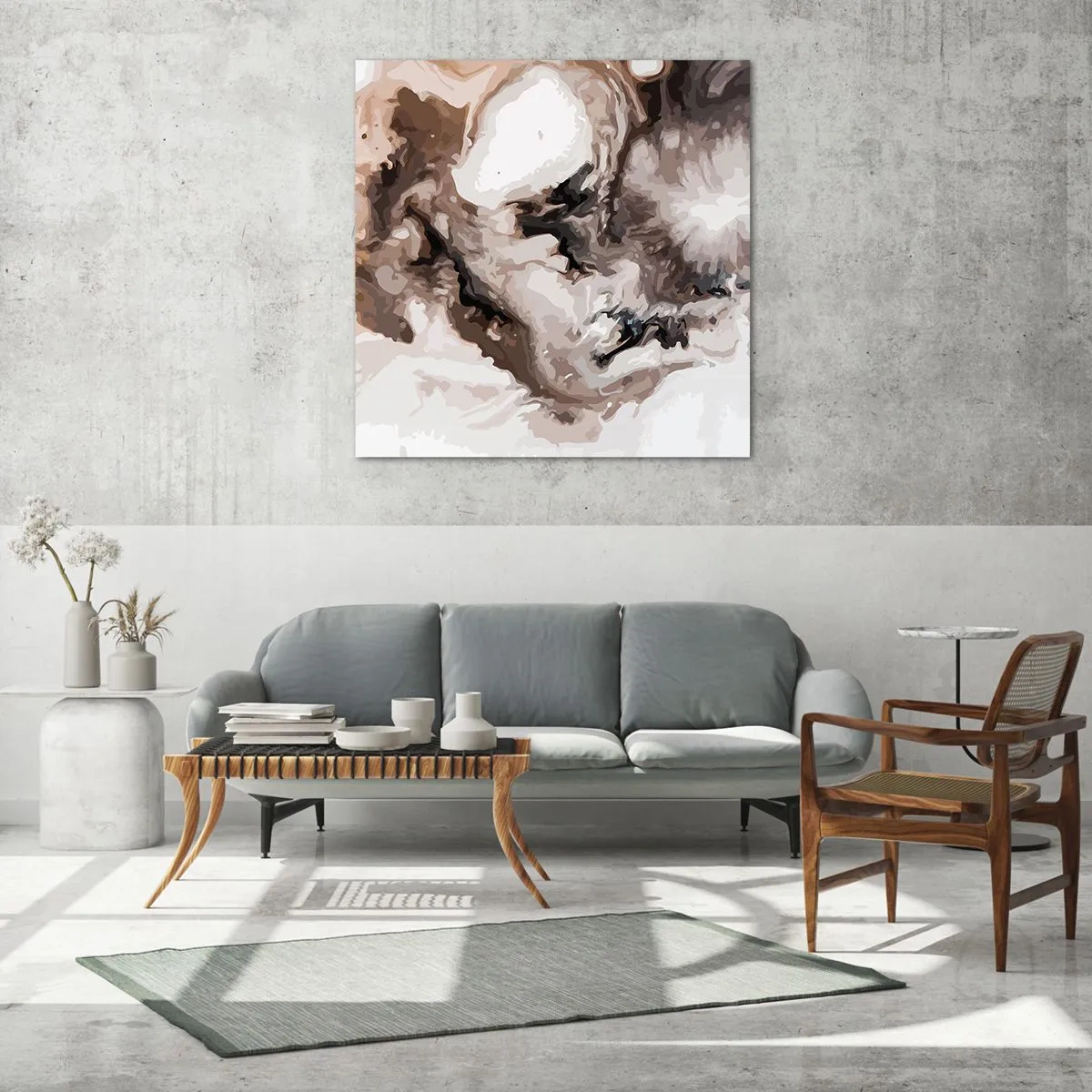 Glasbild - Bild auf glas - Die Geburt einer Galaxie - 30x30 cm