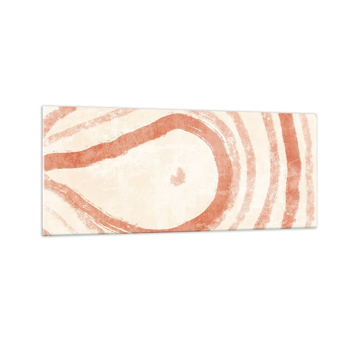 Glasbild - Bild auf glas - Korallenkreise – Komposition - 100x40 cm