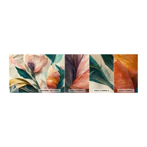 Fototapeten Muster Selbstklebend Deluxe Sticker - Blumen der südlichen Inseln - Blumen, Jahrgang, Botanik - 100x30 cm