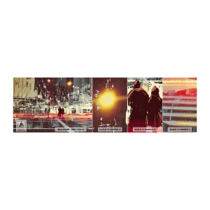 Fototapetenmuster Standard Eco - Eine große Stadtüberquerung - Stadt, Die Architektur, Nachtleben - 100x30 cm