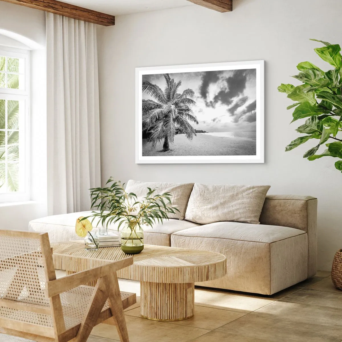 Poster in einem weißen Rahmen - Wenn du dich nach Einsamkeit sehnst ... - 91x61 cm