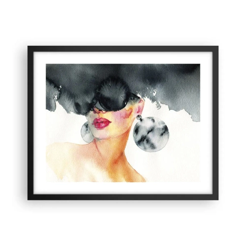 Poster in einem schwarzem Rahmen - Das Geheimnis der Eleganz - 50x40 cm