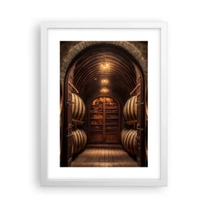 Poster in einem weißen Rahmen - Stimmungsvoller Keller - 30x40 cm