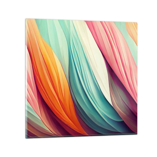 Glasbild - Bild auf glas - Regenbogengewebe - 30x30 cm