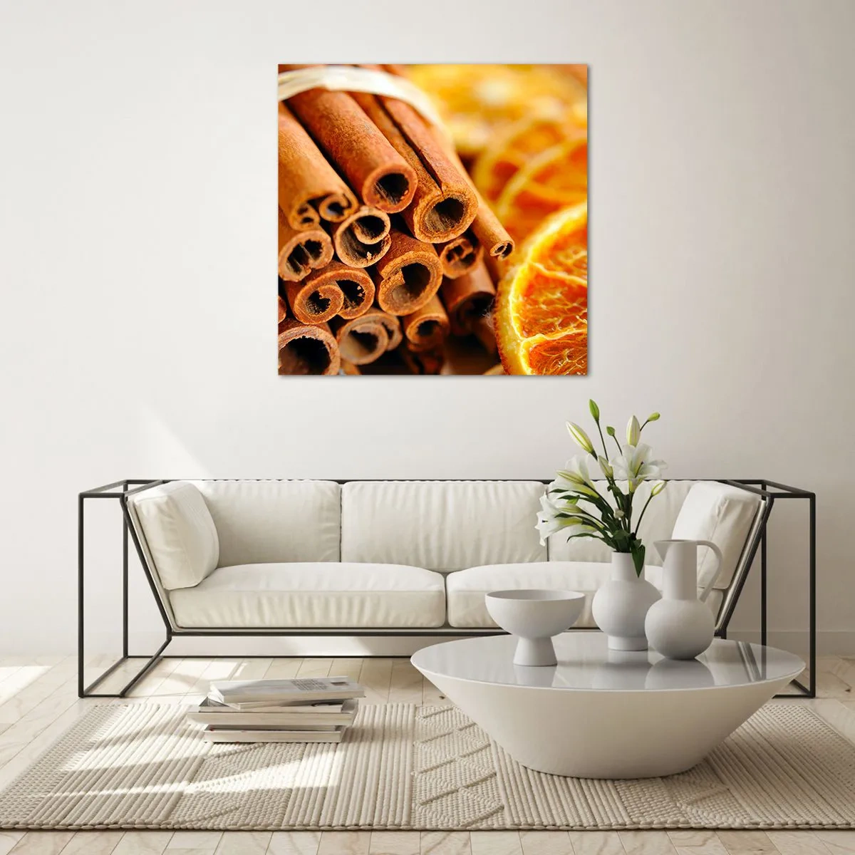 Glasbild - Bild auf glas - Kannst du ihr Aroma riechen? - 40x40 cm