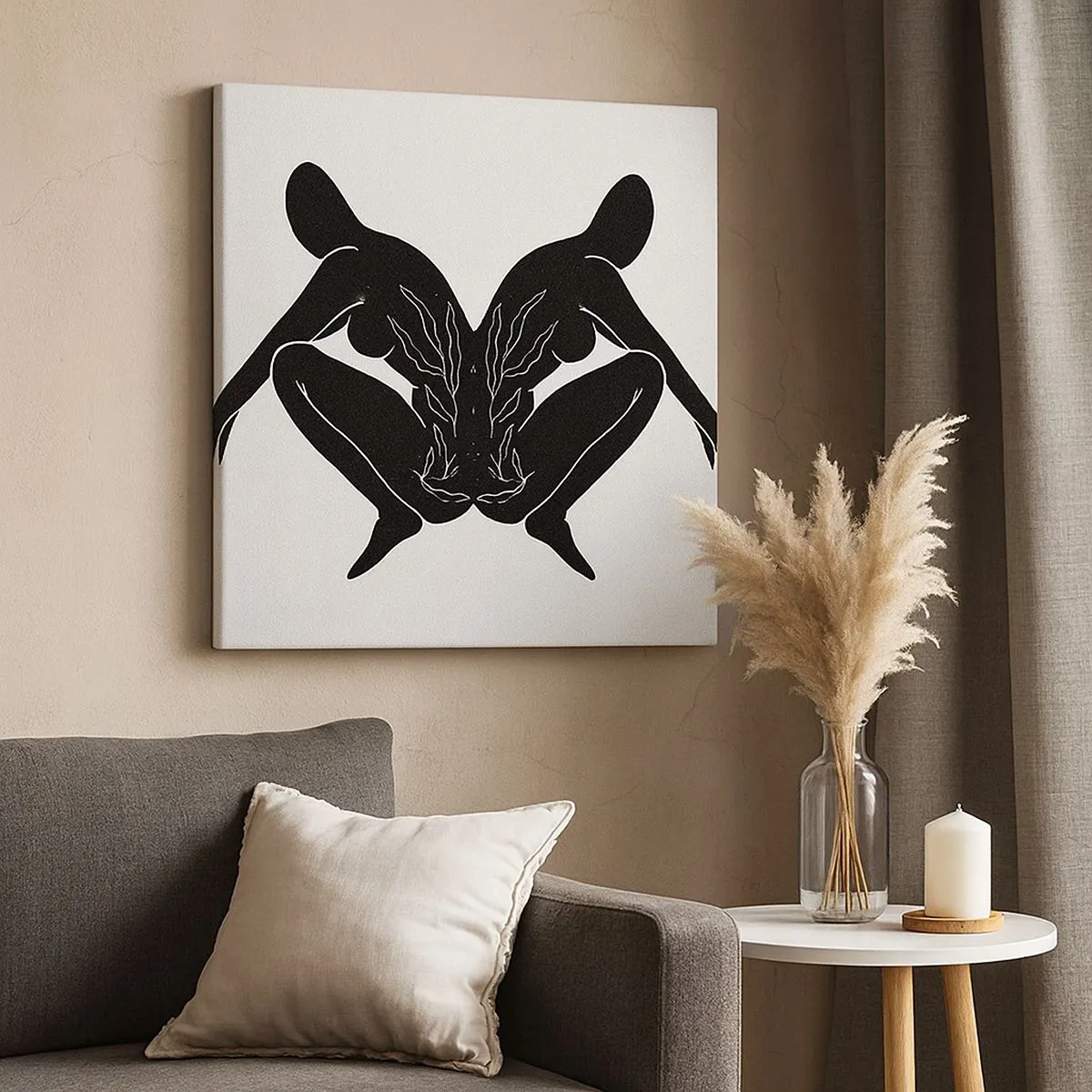 Bild auf Leinwand - Leinwandbild - Gemeinsame Seele - 30x30 cm