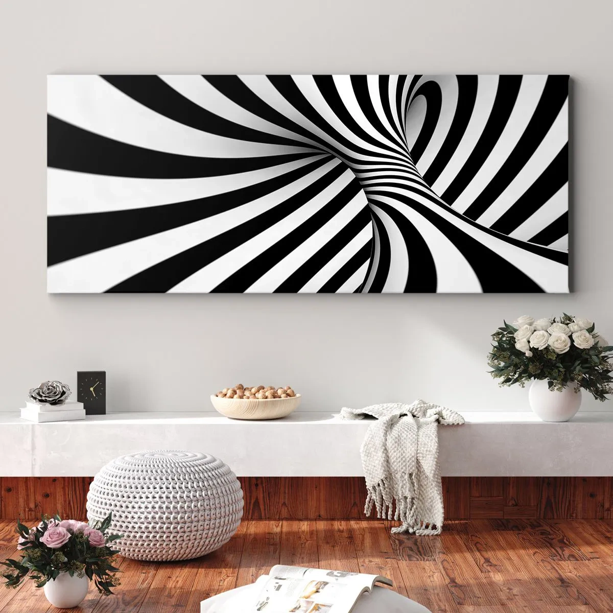 Bild auf Leinwand - Leinwandbild - Komposition: Tanzraum - 100x40 cm