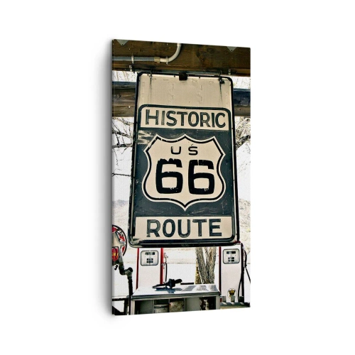Bild auf Leinwand - Leinwandbild - Amerikanische Retro-Reise - 45x80 cm