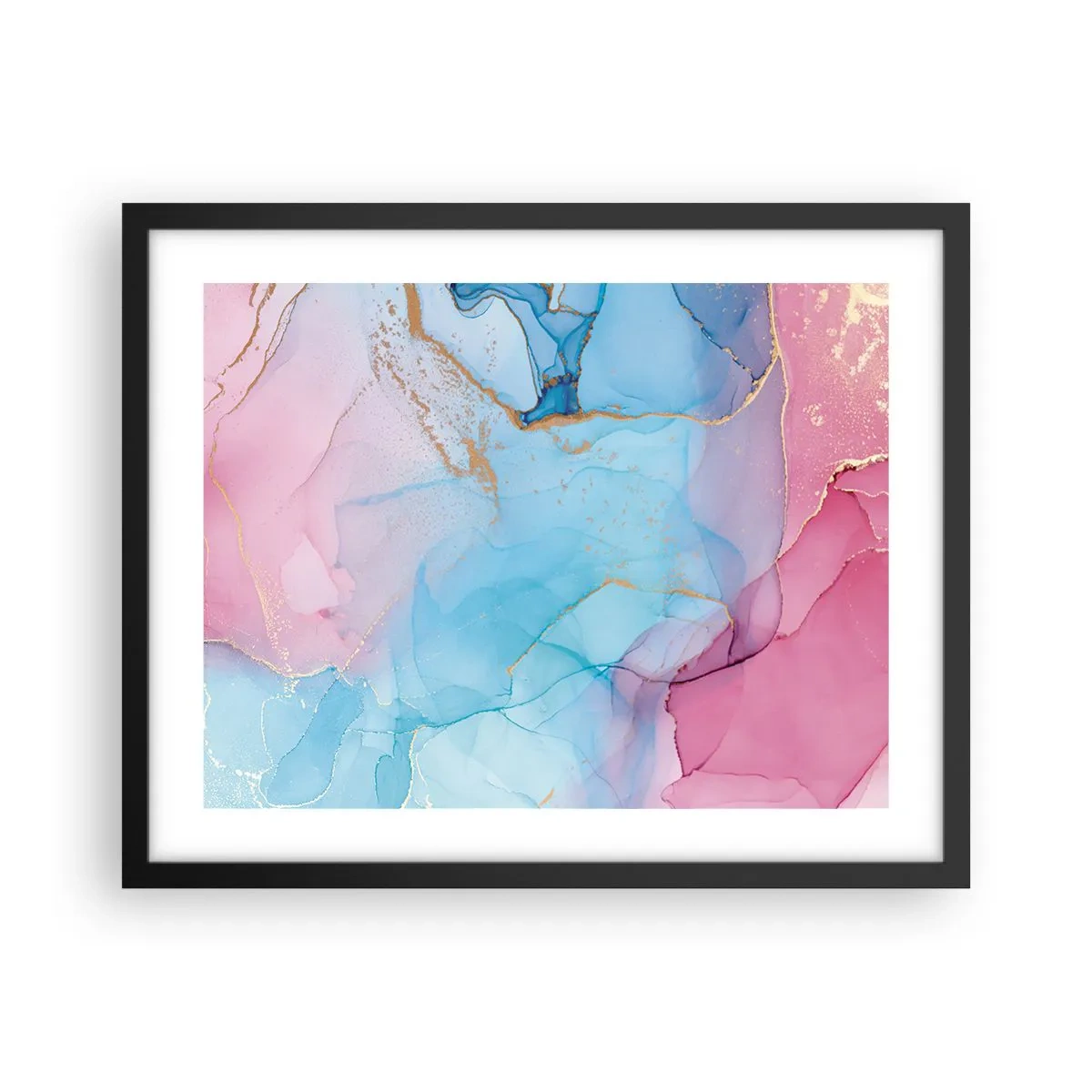 Poster in einem schwarzem Rahmen - Begegnung und Durchdringung - 50x40 cm
