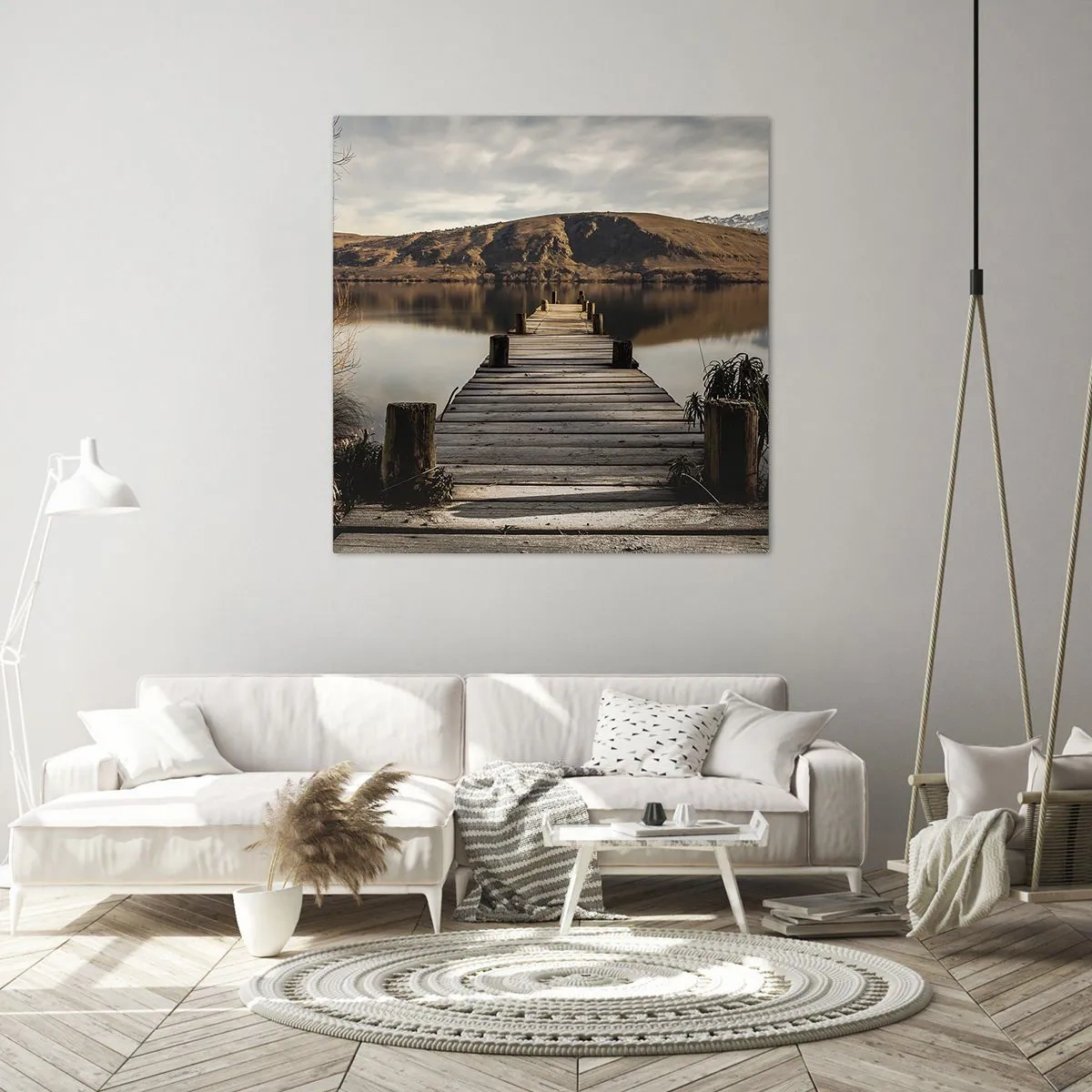 Bild auf Leinwand - Leinwandbild - Landschaft in Stille - 70x70 cm