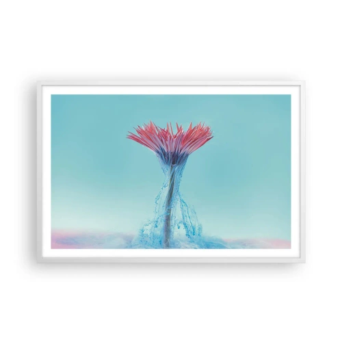 Poster in einem weißen Rahmen - In einer belebenden Umarmung - 91x61 cm
