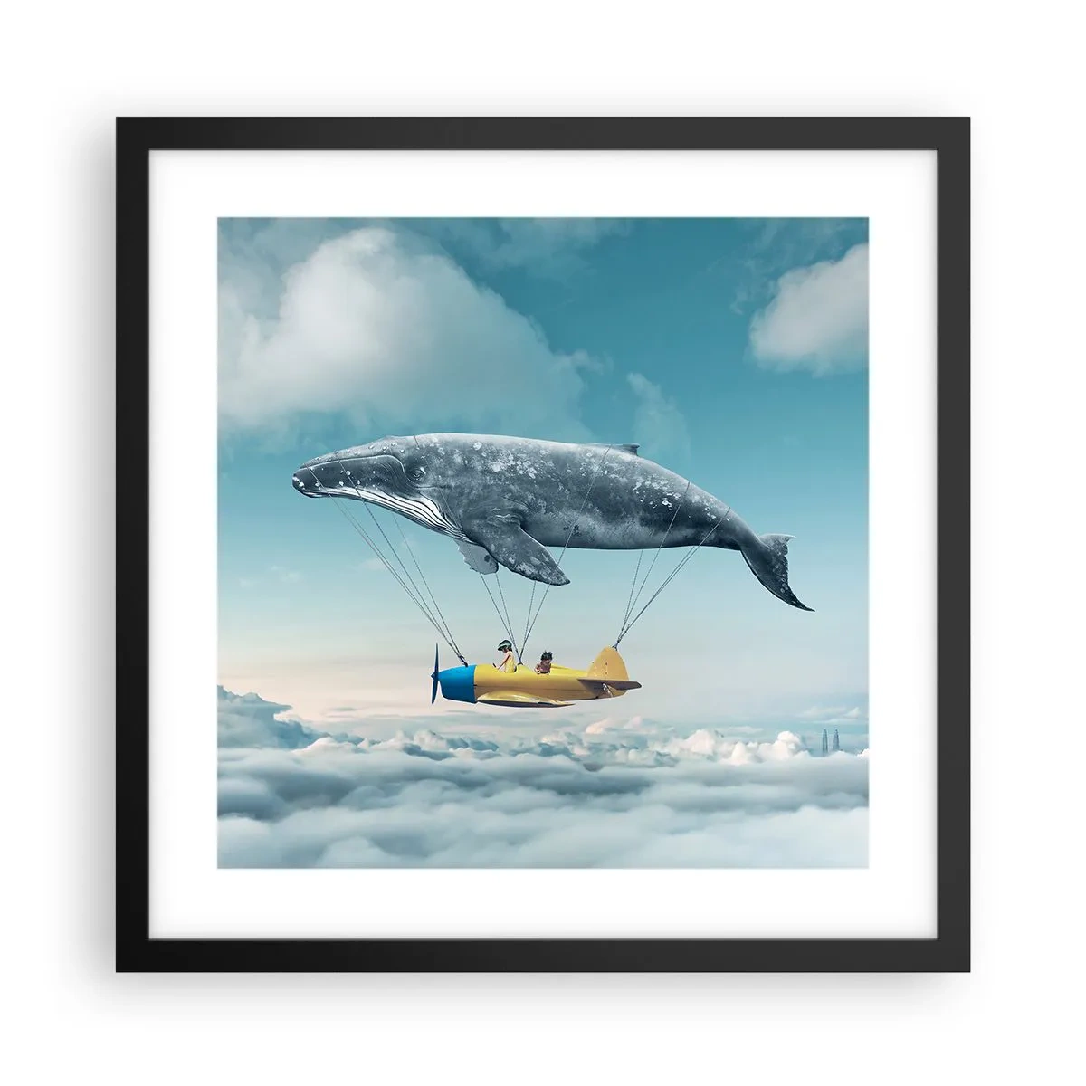 Poster in einem schwarzem Rahmen - Warum nicht? - 40x40 cm