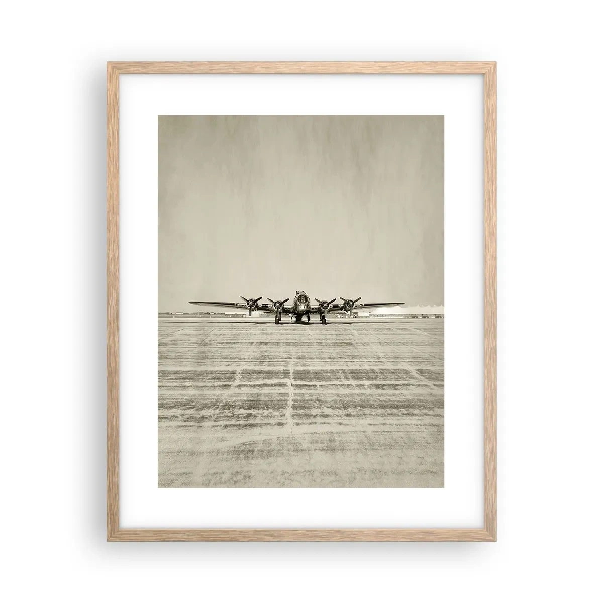 Poster in einem Rahmen aus heller Eiche - Wie immer bereit - 40x50 cm