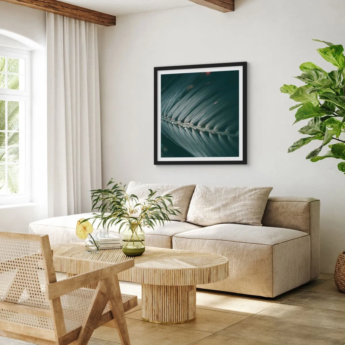 Poster in einem schwarzem Rahmen - Die Präzision der Natur - 40x40 cm