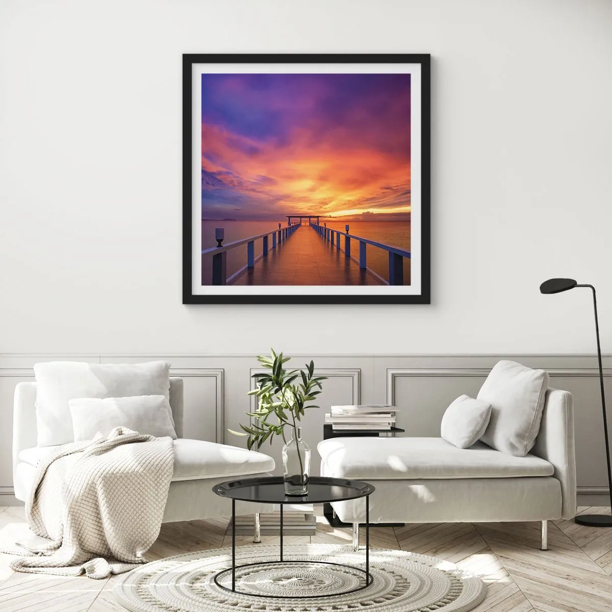 Poster in einem schwarzem Rahmen - Ohne Ende - 30x30 cm