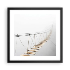 Poster in einem schwarzem Rahmen - Wohin wird es dich führen? - 40x40 cm