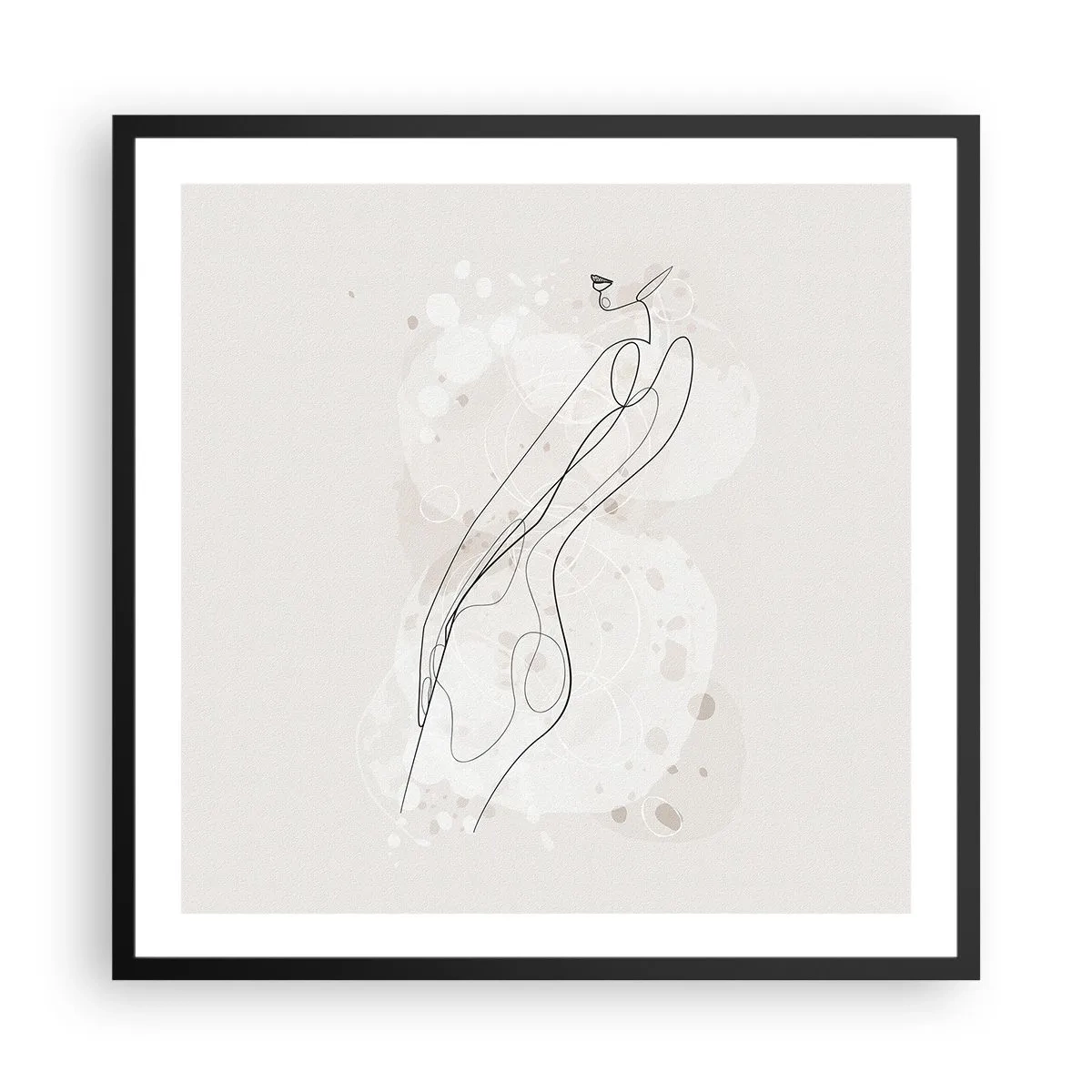 Poster in einem schwarzem Rahmen - Der Blick schweift - 60x60 cm