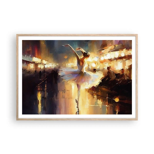 Poster in einem Rahmen aus heller Eiche - Wunder auf der Straße - 100x70 cm