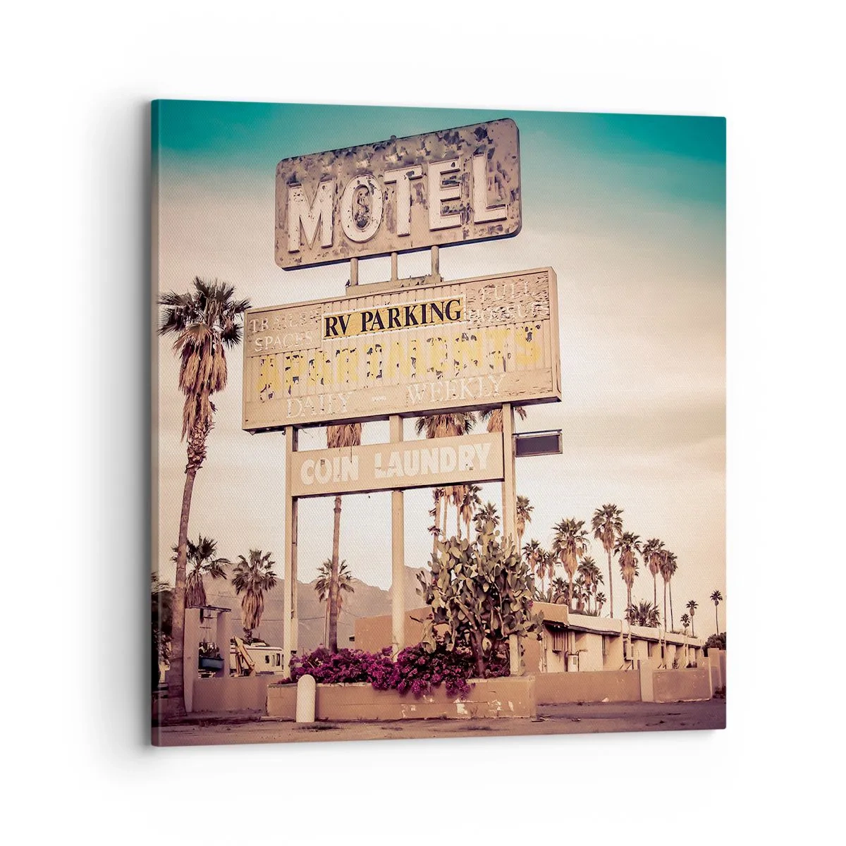 Bild auf Leinwand - Leinwandbild - Hier ist die Zeit stehen geblieben - 70x70 cm