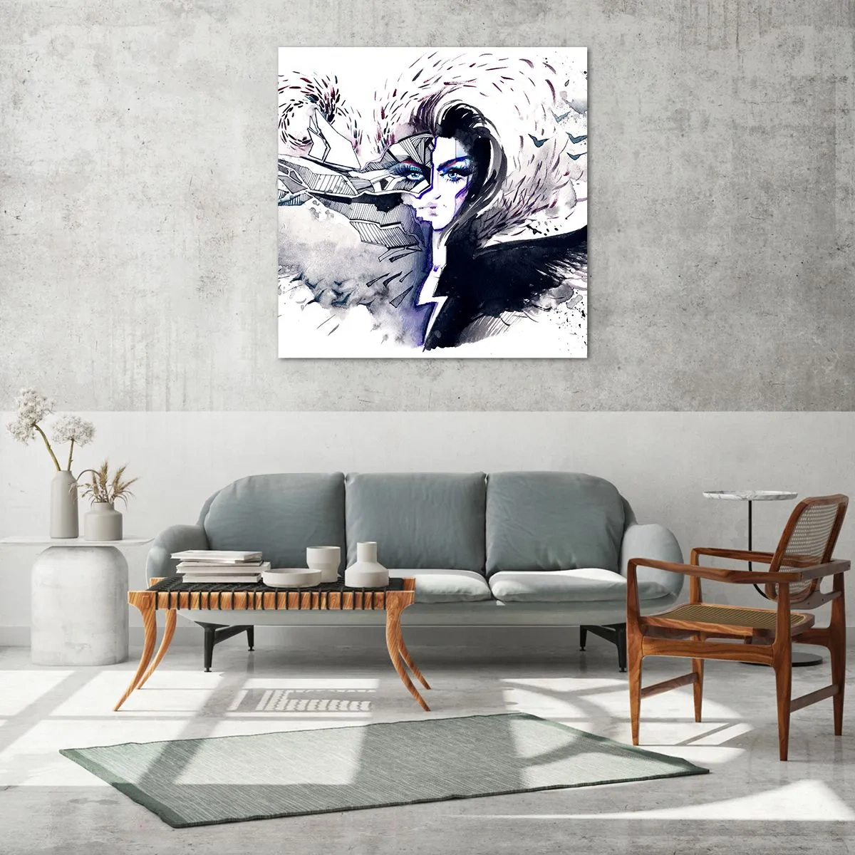 Glasbild - Bild auf glas - Dämonisch und schön - 50x50 cm