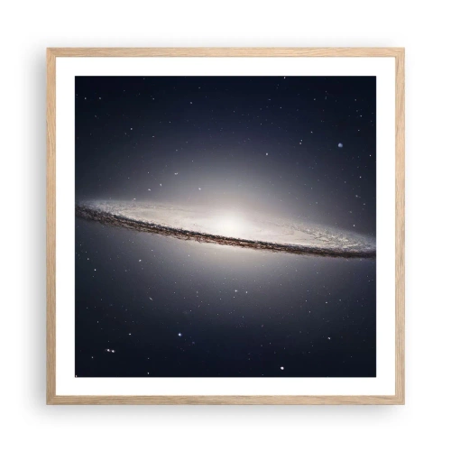 Poster in einem Rahmen aus heller Eiche - Vor langer Zeit in einer weit entfernten Galaxie ... - 60x60 cm