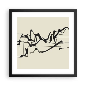 Poster in einem schwarzem Rahmen - Vielleicht eine Landschaft - 40x40 cm