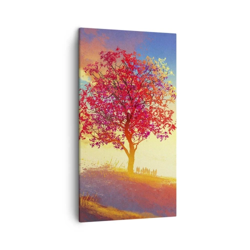 Bild auf Leinwand - Leinwandbild - Pilger am Ziel - 45x80 cm