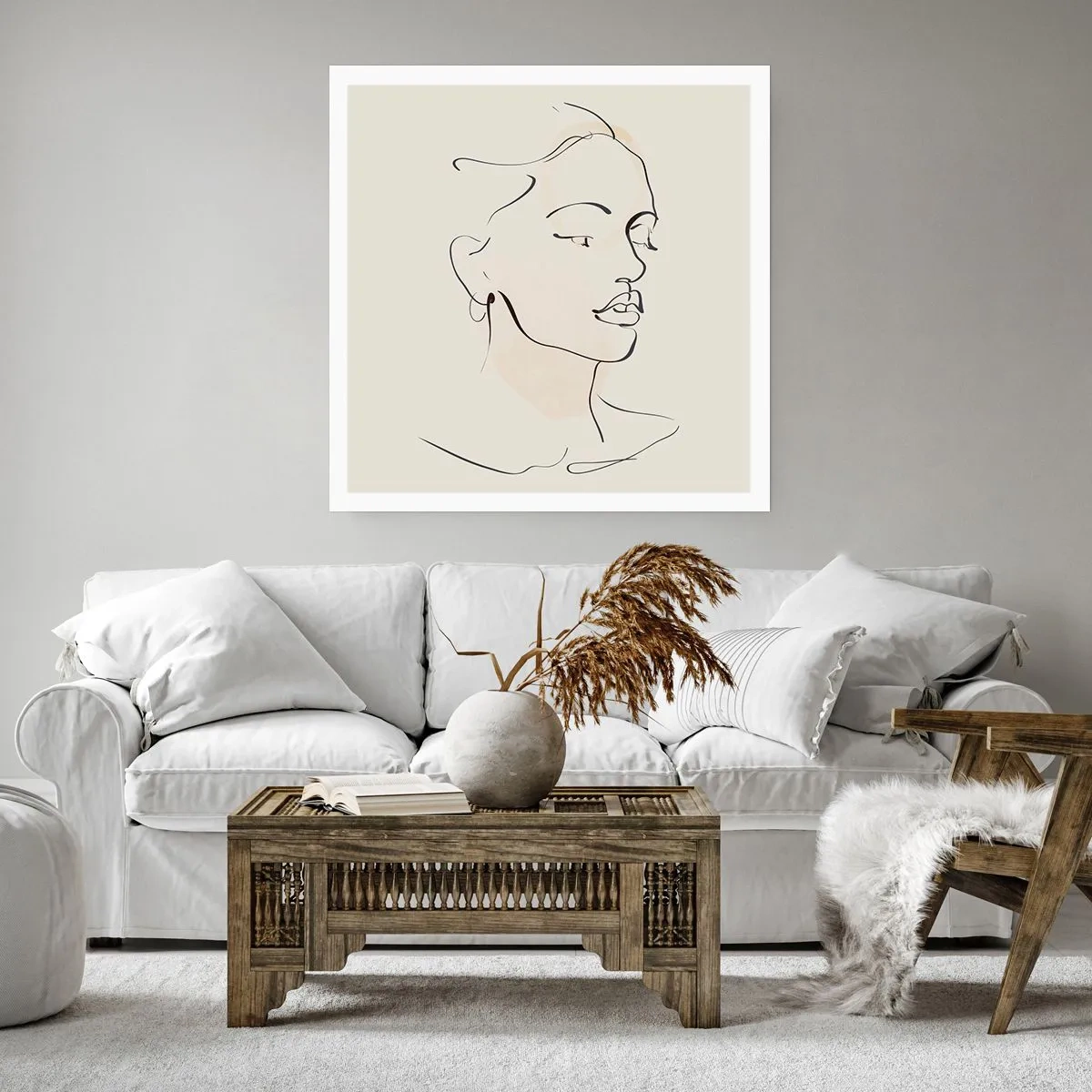 Poster - Eine bestimmte Linie - 30x30 cm