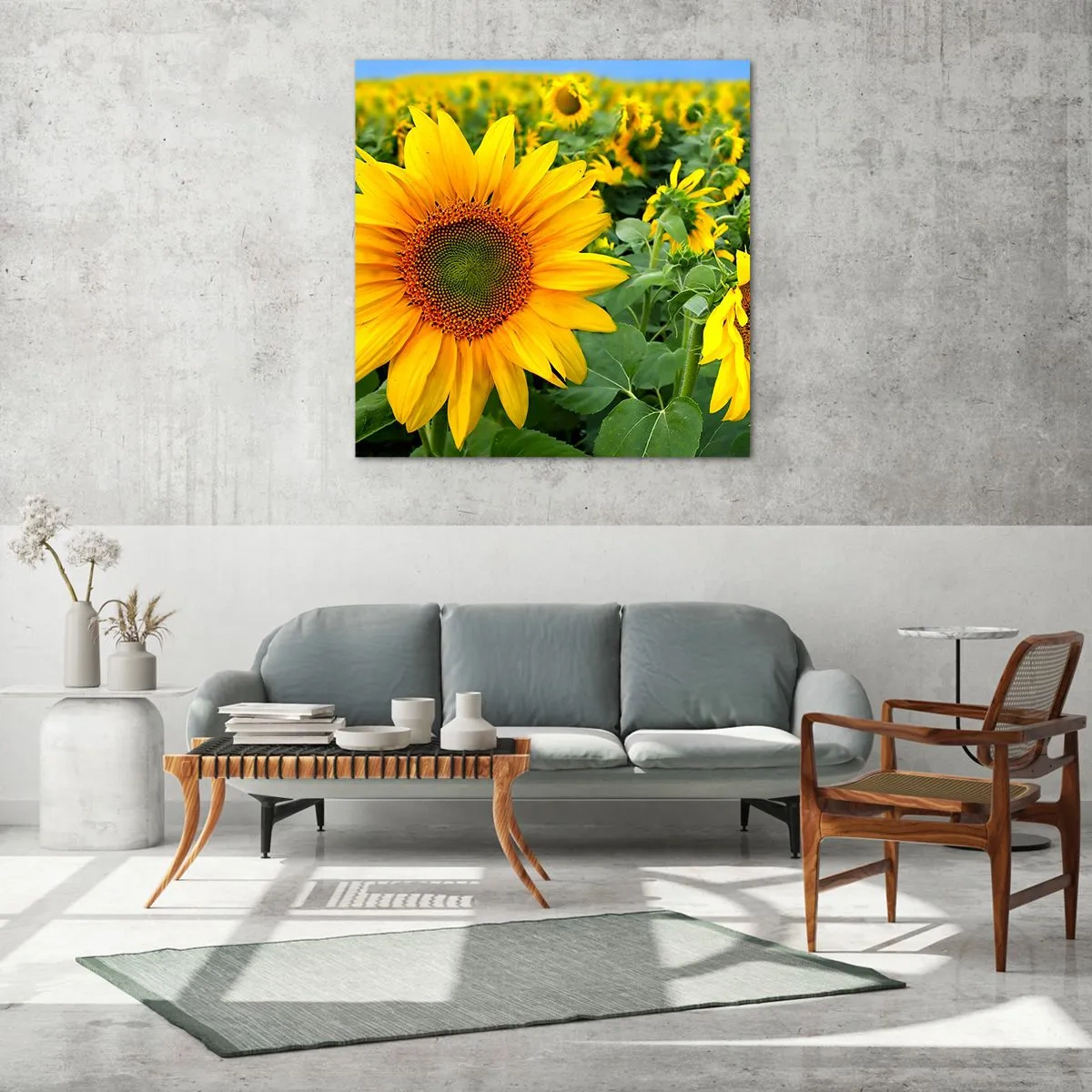 Glasbild - Bild auf glas - Hunderte von Sonnen flammten auf - 70x70 cm