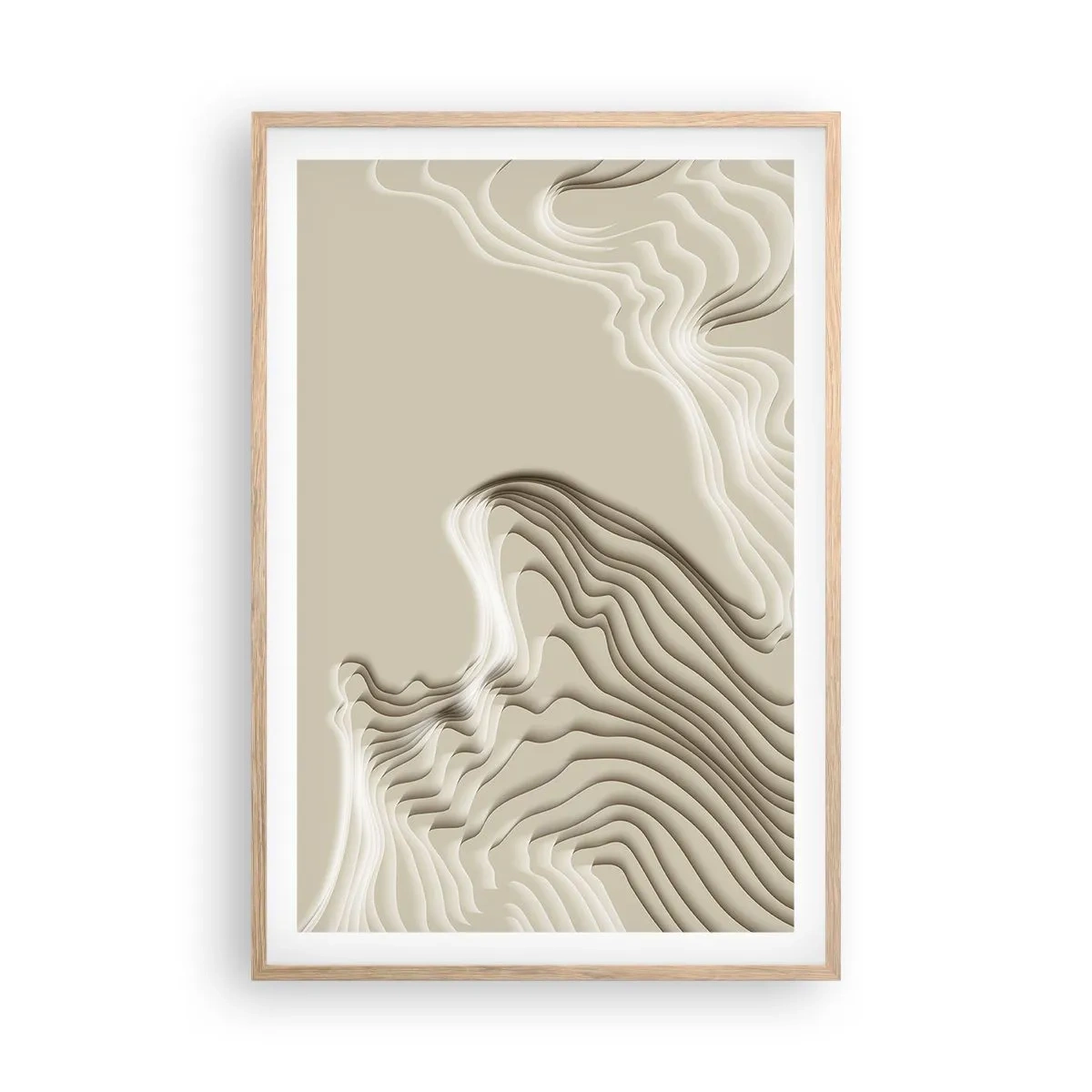 Poster in einem Rahmen aus heller Eiche - Topographie der Kunst - 61x91 cm