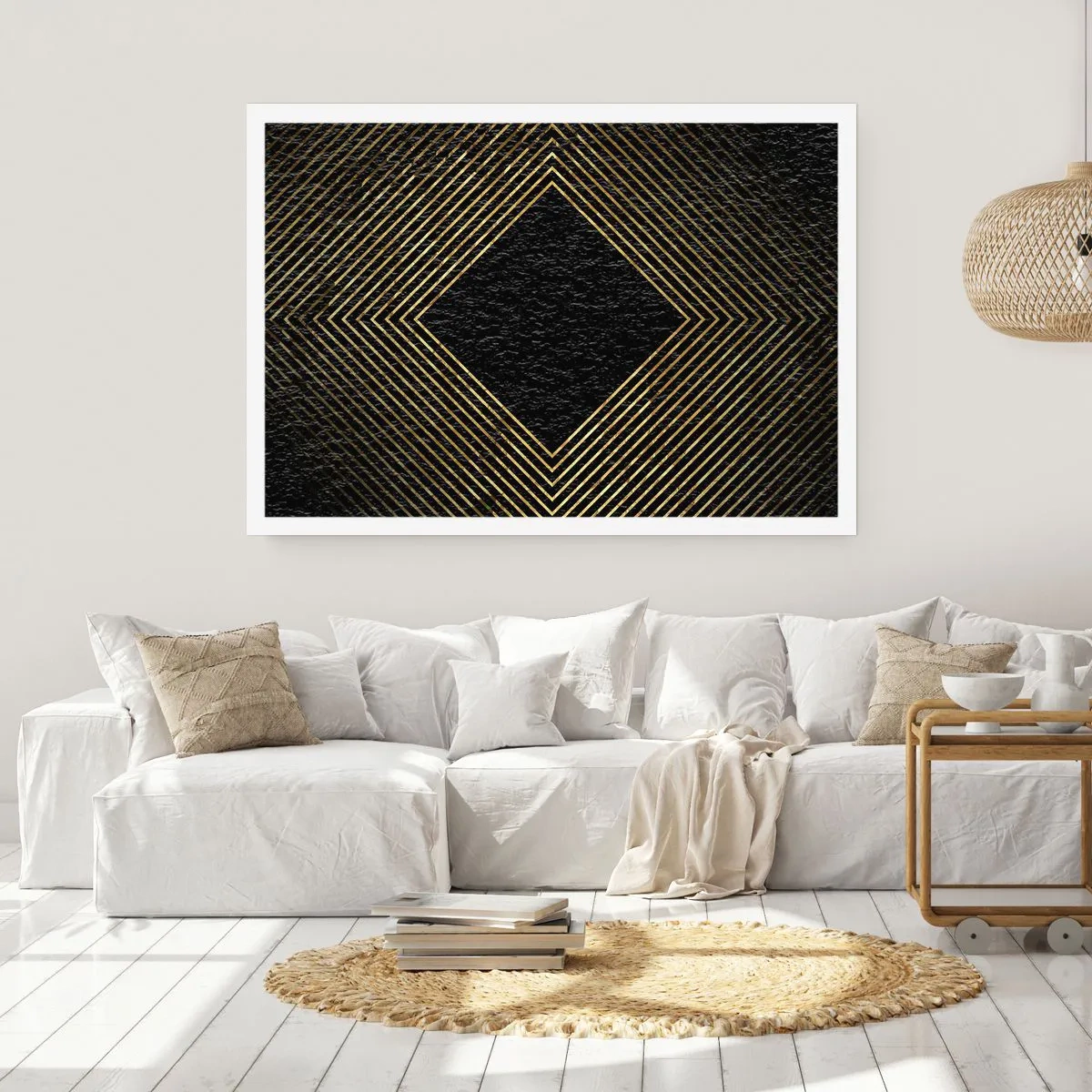 Poster - Geometrie im glamourösen Stil - 91x61 cm