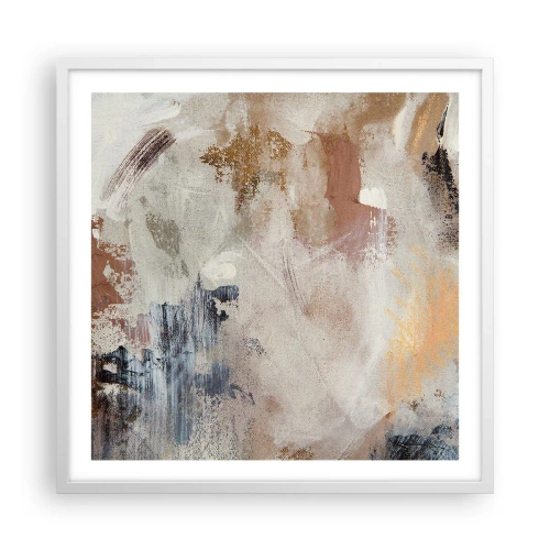 Poster in einem weißen Rahmen - Neblige Abstraktion - 60x60 cm