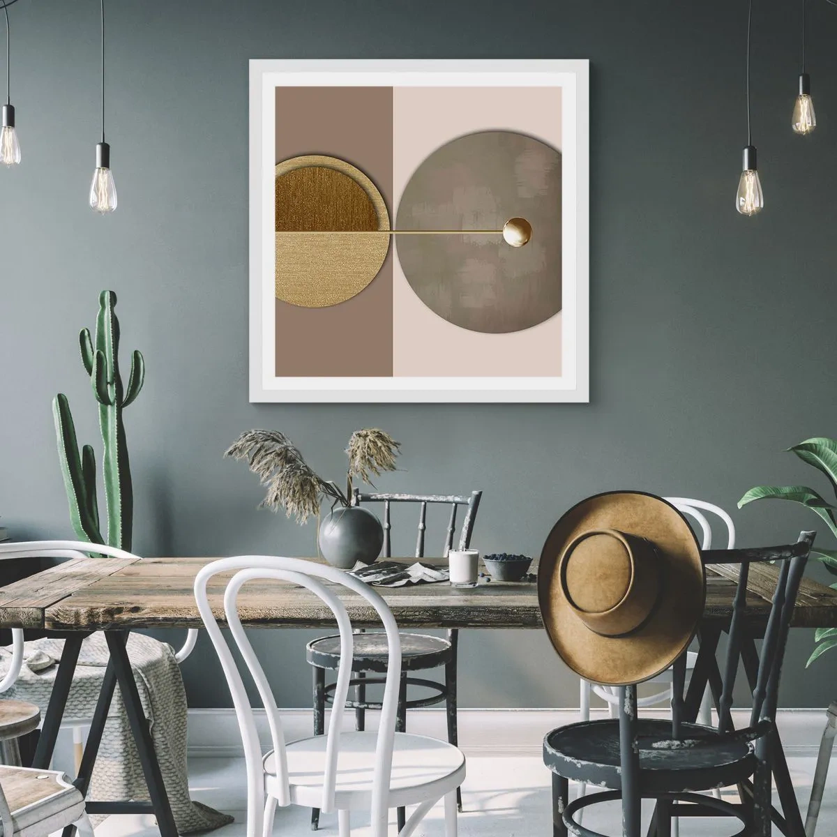 Poster in einem weißen Rahmen - Perfekte Balance - 60x60 cm