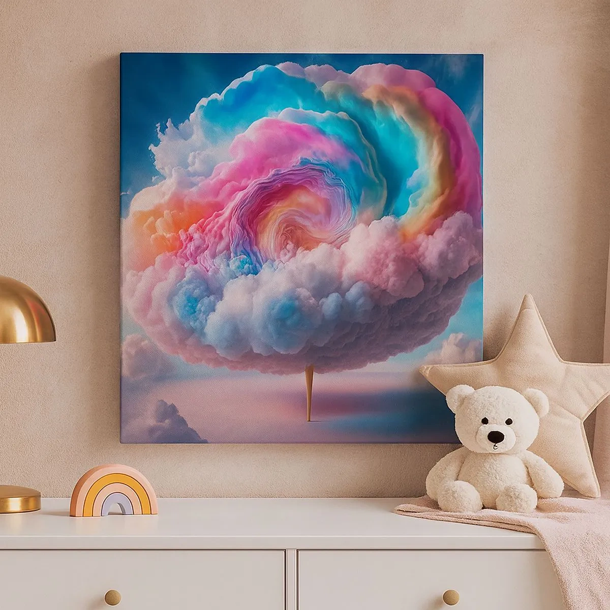 Bild auf Leinwand - Leinwandbild - Traum von einem Vergnügungspark - 30x30 cm