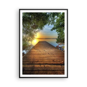 Poster in einem schwarzem Rahmen - Nimm dir Zeit, setz dich hin - 70x100 cm