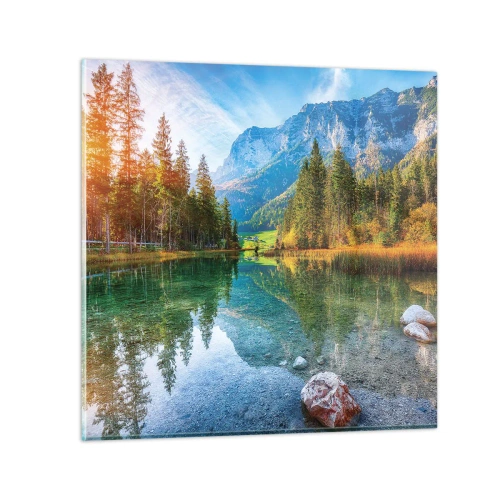 Glasbild - Bild auf glas - Die Sanftheit des Herbstes - 60x60 cm