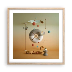 Poster in einem Rahmen aus heller Eiche - Alles kann passieren - 50x50 cm