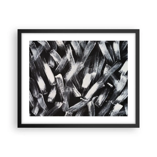 Poster in einem schwarzem Rahmen - Abstraktion im industriellen Geist - 50x40 cm
