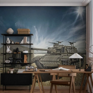 Selbstklebende Fototapete Deluxe Sticker - Ein militärischer Traum - Militär, Armee, Panzer - 350x256 cm