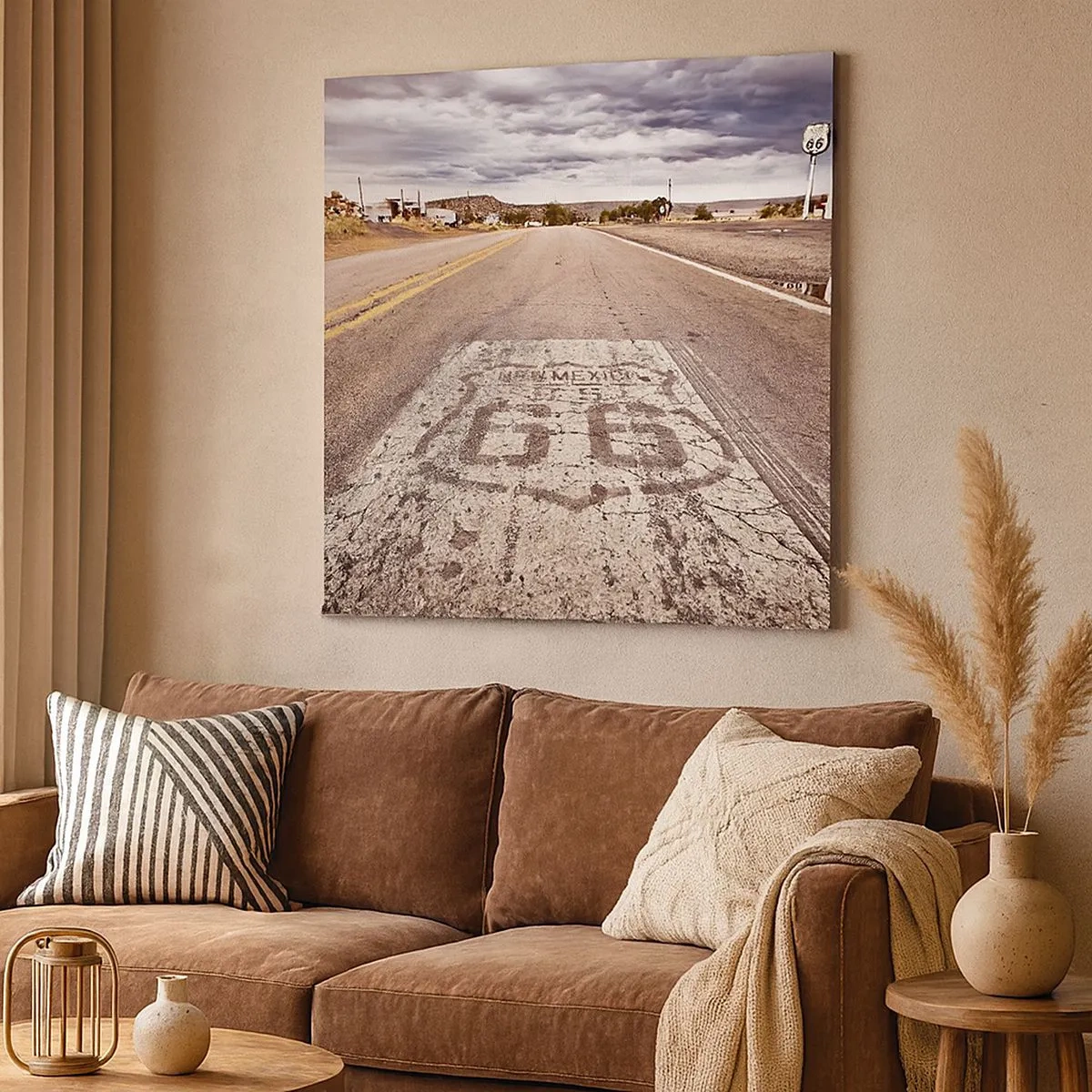 Bild auf Leinwand - Leinwandbild - Mother Road - eine amerikanische Legende - 30x30 cm