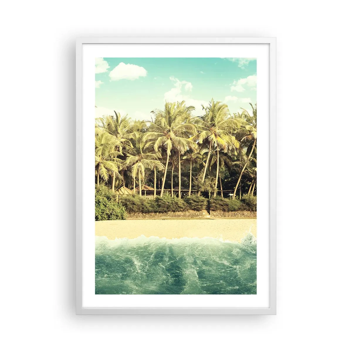 Poster in einem weißen Rahmen - Wie wäre es hier? - 50x70 cm