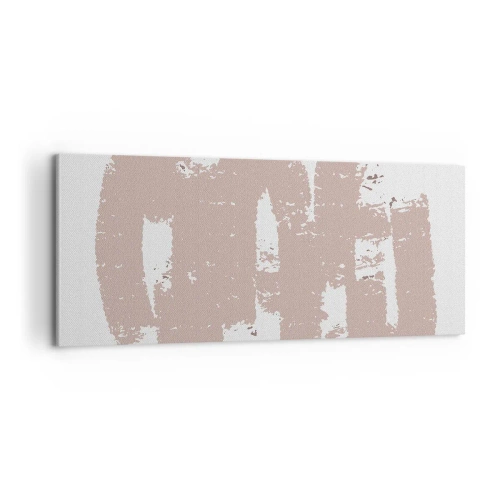 Bild auf Leinwand - Leinwandbild - Abstraktion in zartem Rosa - 100x40 cm