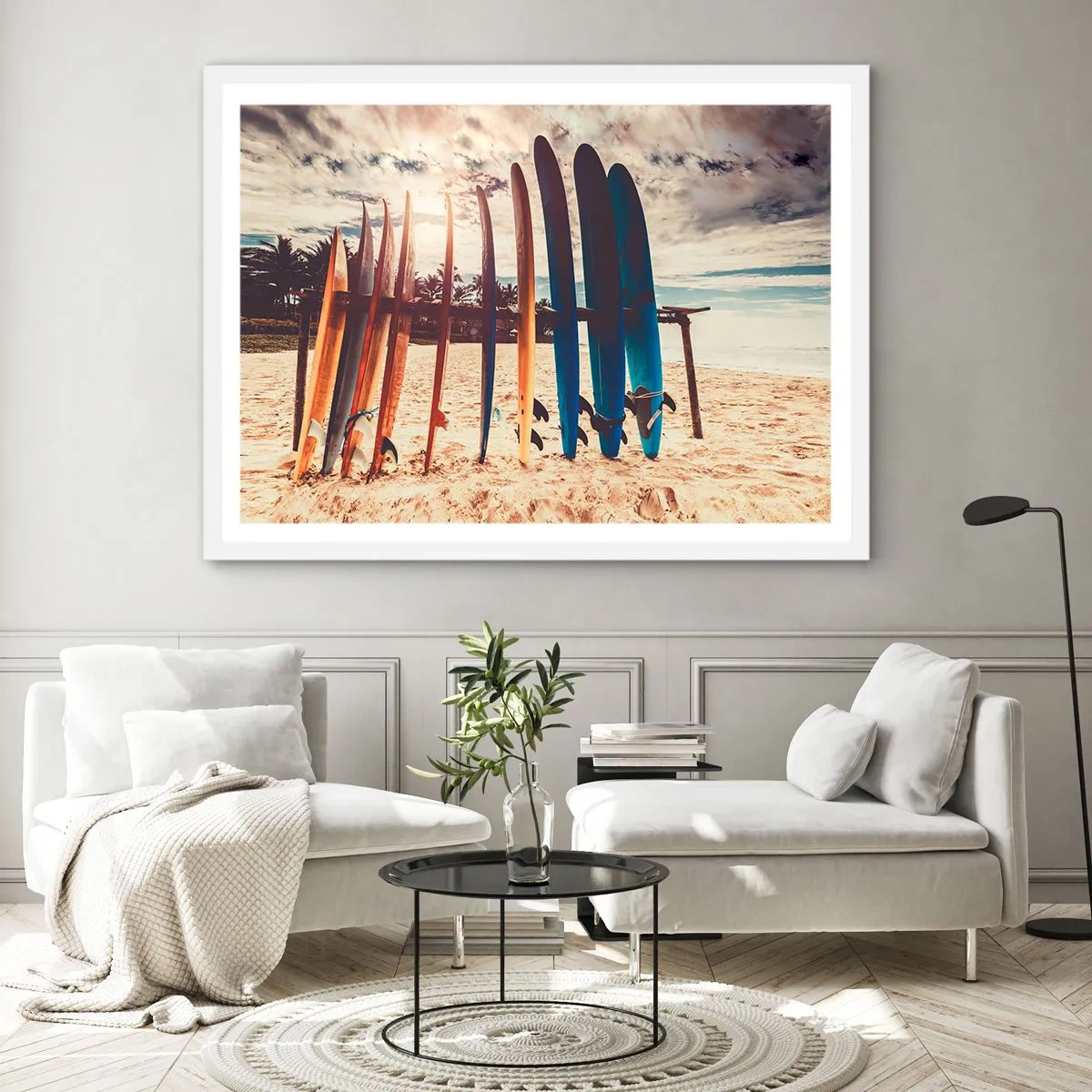 Poster in einem weißen Rahmen - Gute Nacht bis morgen - 100x70 cm