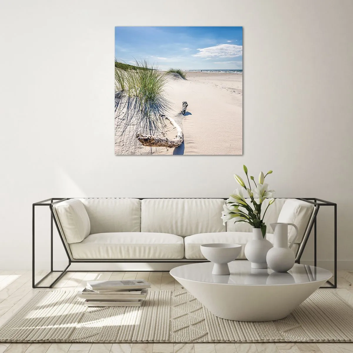 Glasbild - Bild auf glas - Der schönste Strand? Ostsee-Strand - 70x70 cm