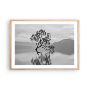 Poster in einem Rahmen aus heller Eiche - Es gibt so ein Land - 70x50 cm
