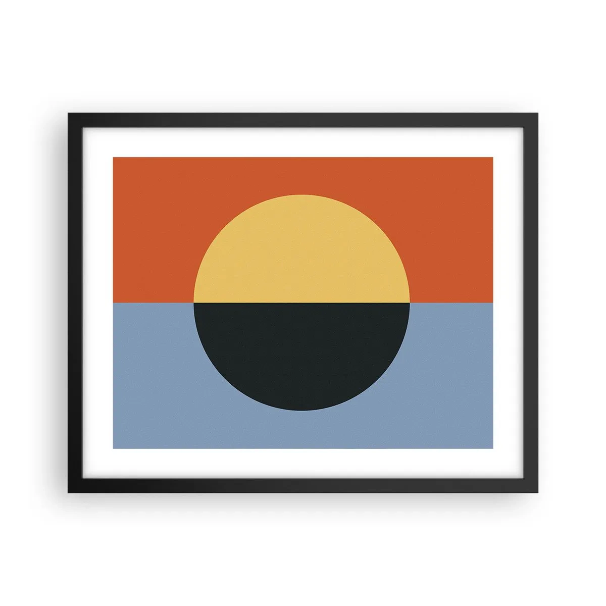 Poster in einem schwarzem Rahmen - Eine Komposition aus Wärme und Kühle - 50x40 cm