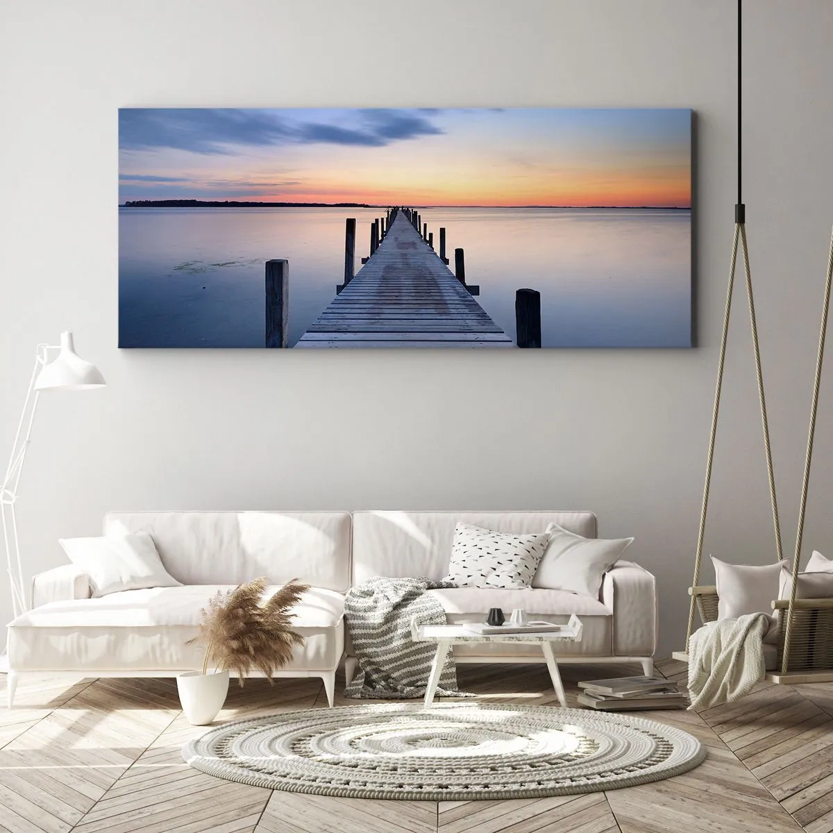 Bild auf Leinwand - Leinwandbild - Die Ruhe einer heiteren Dämmerung - 100x40 cm