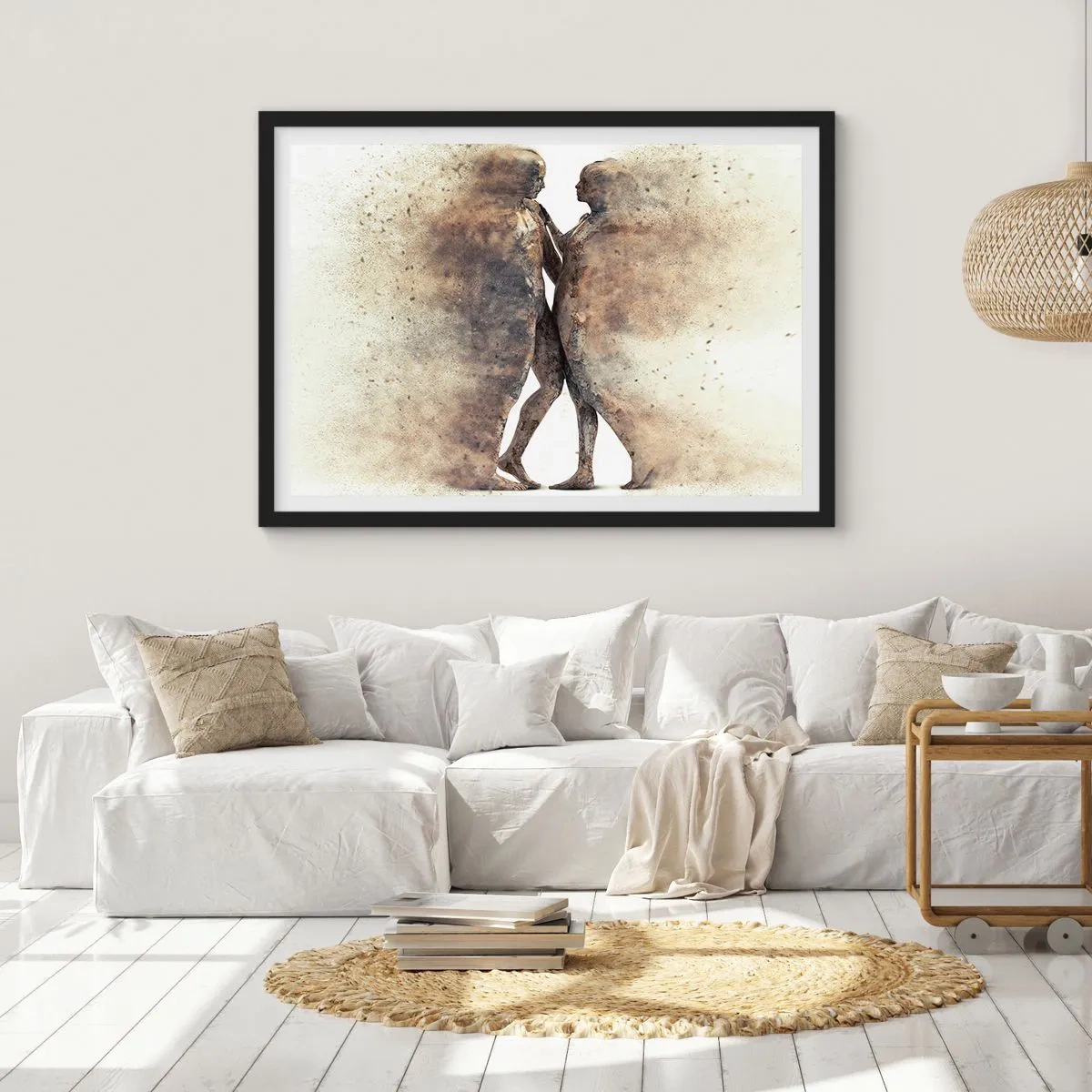 Poster in einem schwarzem Rahmen - Sie erhoben sich aus dem Staub, um zu lieben - 91x61 cm
