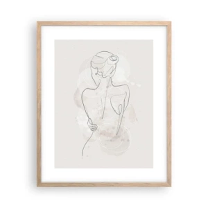 Poster in einem Rahmen aus heller Eiche - Wie ein sensibles Instrument - 40x50 cm