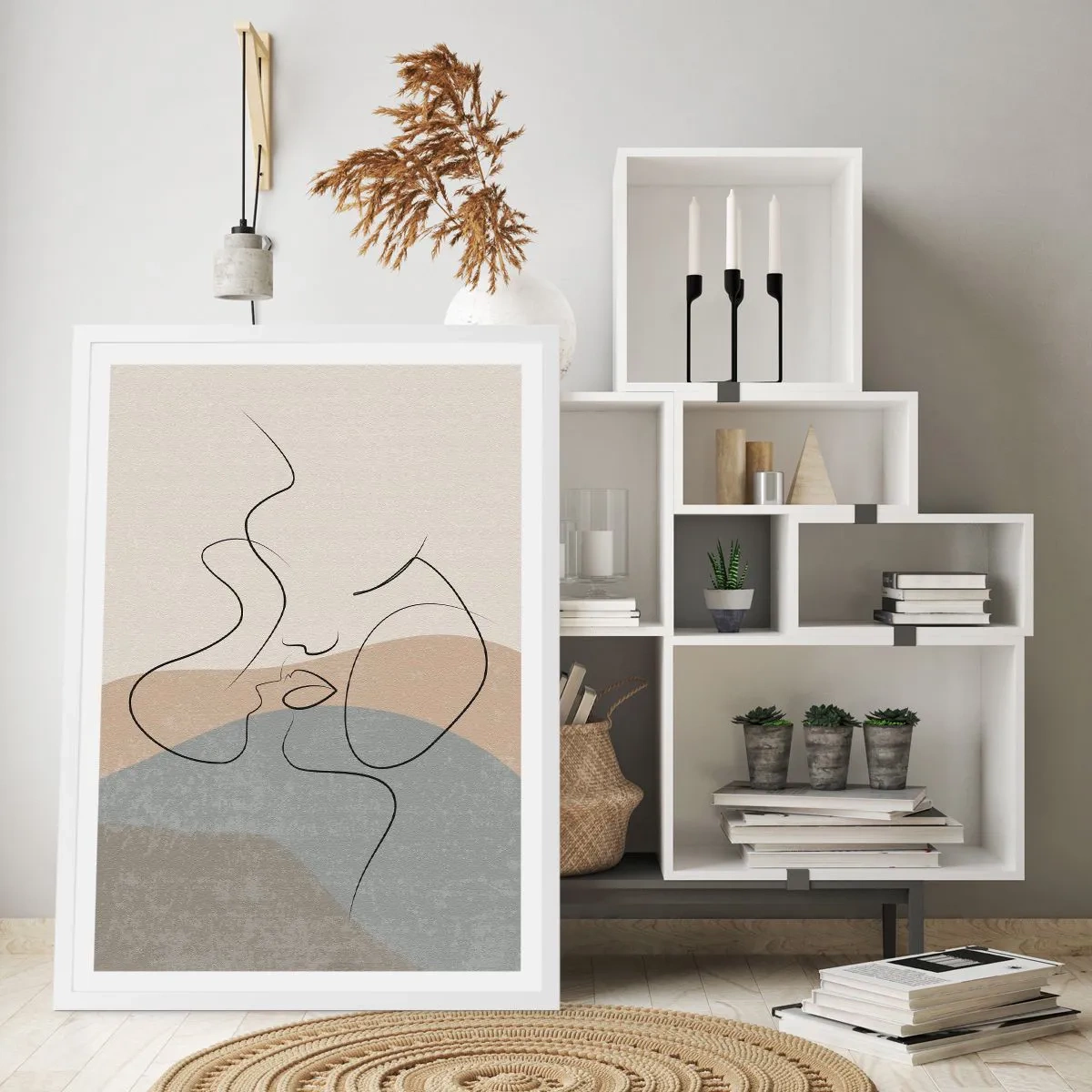 Poster in einem weißen Rahmen - Wie ein Pinselstrich - 50x70 cm